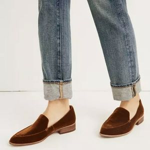 Madewell. Velvet "Frances" loafter.